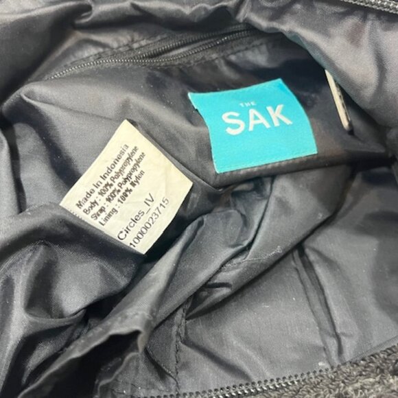 The Sak Hand-Crocheted Black Hobo Bohemian Styled Shoulder Bag Purse - Picture 11 of 12